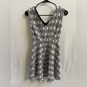 Karlie black and white dress